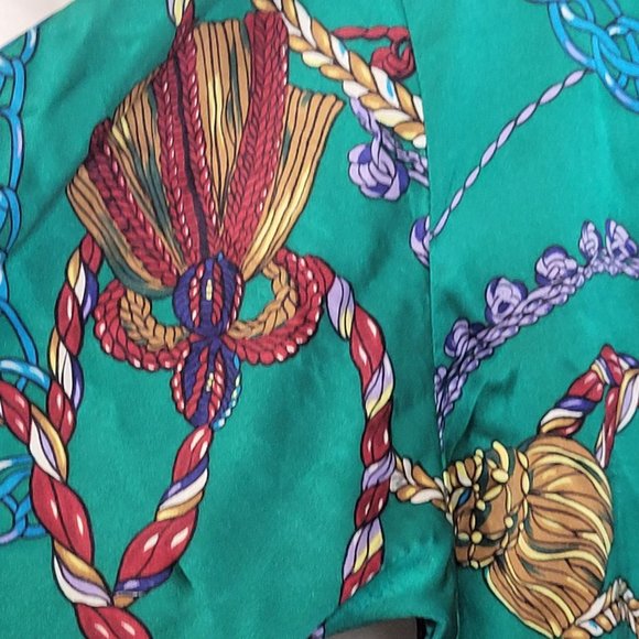 Vintage 90s Victoria's Secret Gold Label Silk Pajama Top Size M L Missing Button - Picture 4 of 11